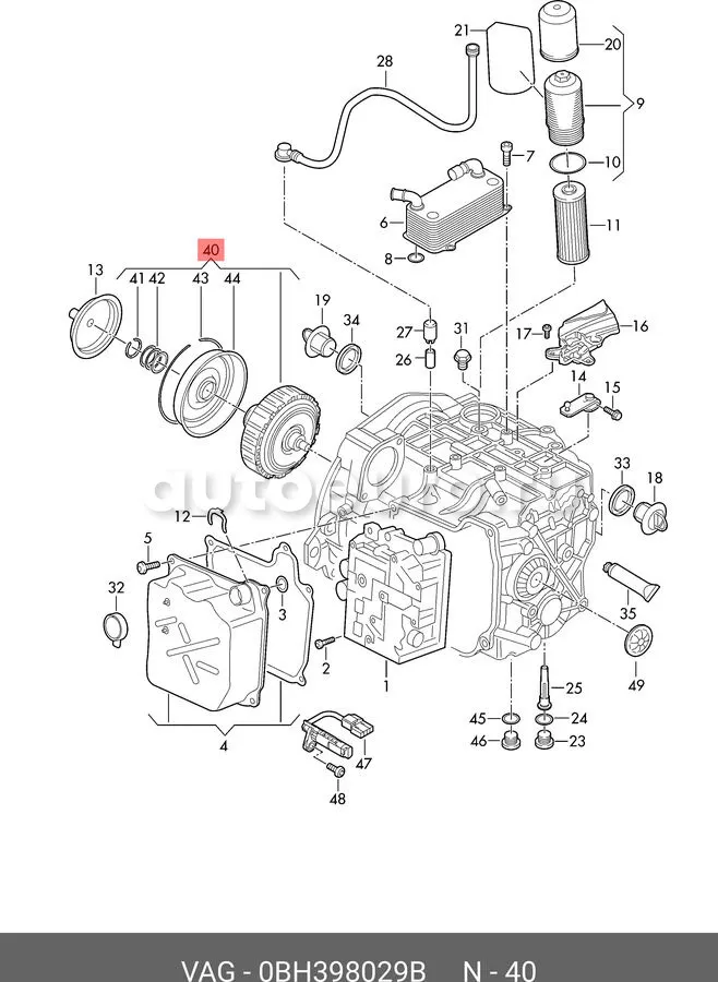 Ремкомплект для ремонта многодискового сцепления 0BH398029B
