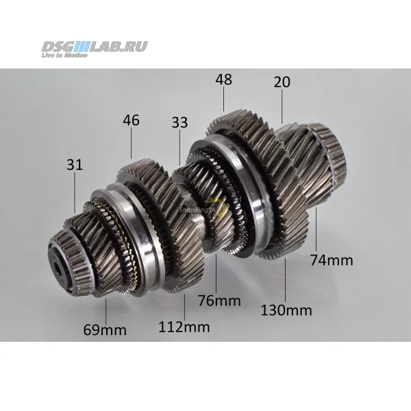 Выходной вал К1 VW T5 T6 DSG7 DQ500 0BT